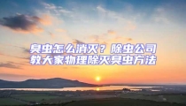 臭蟲怎么消滅?除蟲公司教大家物理除滅臭蟲方法