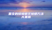 最全的除蟑螂滅蟑螂方法大集錦