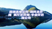 深圳殺蟲公司-如何殺蒼蠅 餐廳滅蒼蠅-專業滅蒼蠅公司