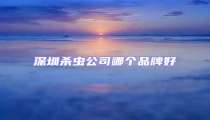 深圳殺蟲公司哪個品牌好