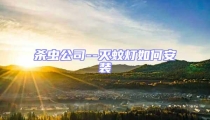 殺蟲公司--滅蚊燈如何安裝