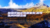 深圳滅鼠公司哪家好,你可以問問群眾看