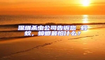 深圳殺蟲公司告訴您 螞蟻,蟑螂最怕什么?