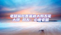 老鼠偷吃香蕉被大媽五花大綁 網友:心疼老鼠
