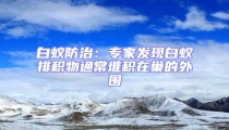 白蟻防治:專家發現白蟻排積物通常堆積在巢的外圍