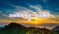 白蟻繁殖季節,防治要得法