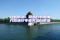 白蟻防治：找到白蟻的巢穴后進(jìn)行專業(yè)滅治白蟻處理