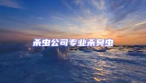 殺蟲公司專業殺臭蟲