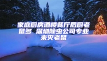 家庭廚房酒樓餐廳后廚老鼠多 深圳除蟲公司專業來滅老鼠