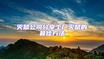 滅鼠公司分享工廠滅鼠的最佳方法