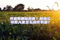 書虱有哪些危害？除蟲公司教大家怎么消滅書虱？