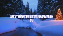 您了解過白蟻糞便的用處嗎