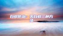 白蟻防治:滅白蟻三種方法