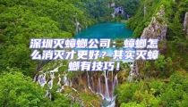 深圳滅蟑螂公司:蟑螂怎么消滅才更好?其實滅蟑螂有技巧!