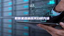 教你家庭施藥滅白蟻方法
