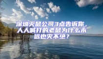 深圳滅鼠公司3點告訴你,人人喊打的老鼠為什么永遠也滅不絕?