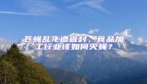 蒼蠅亂飛遭查封,食品加工行業該如何滅蠅?