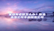 家庭有老鼠怎么辦?首選殺蟲公司專業(yè)除蟲公司