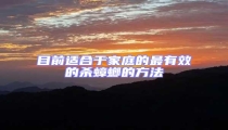 目前適合于家庭的最有效的殺蟑螂的方法