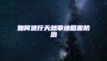 如何進行天然草地鼠害防治