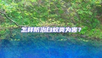 怎樣防治白蟻類為害?