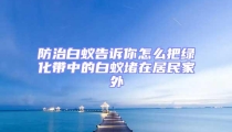 防治白蟻告訴你怎么把綠化帶中的白蟻堵在居民家外