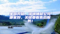 家庭滅鼠,深圳捕鼠公司哪家好,關鍵要看售后服務!