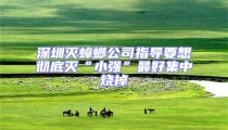 深圳滅蟑螂公司指導要想徹底滅“小強”最好集中燒掉