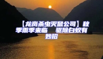 【龍崗殺蟲滅鼠公司】秋季雨季來臨  驅除白蟻有妙招