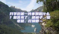 開學后第一件事想做什么?回答亮了:曬被子、捉老鼠、打蟑螂…