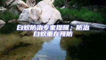 白蟻防治專家提醒;防治白蟻重在預防