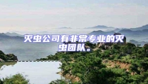 滅蟲公司有非常專業的滅蟲團隊。