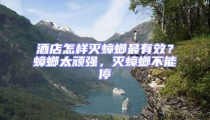 酒店怎樣滅蟑螂最有效?蟑螂太頑強,滅蟑螂不能停