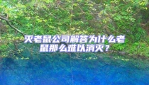滅老鼠公司解答為什么老鼠那么難以消滅?