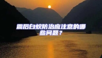 震后白蟻防治應注意的哪些問題?