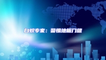 白蟻專家:警惕地板門縫