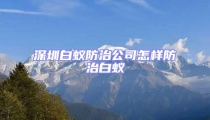 深圳白蟻防治公司怎樣防治白蟻