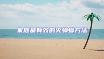 家庭最有效的滅蟑螂方法