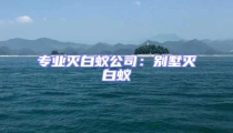 專業滅白蟻公司:別墅滅白蟻