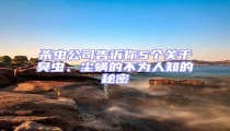 殺蟲公司告訴你5個關于臭蟲、塵螨的不為人知的秘密