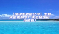 【深圳滅老鼠公司】怎樣滅鼠更科學(xué)?滅老鼠應(yīng)因地適宜!