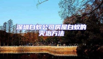 深圳白蟻公司房屋白蟻的滅治方法