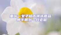 重慶一女子超市挑選蘑菇 伸手抓到一只老鼠
