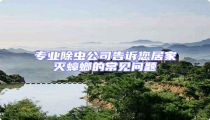 專業除蟲公司告訴您居家滅蟑螂的常見問題