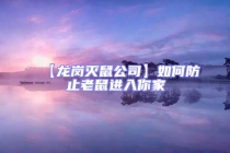 【龍崗滅鼠公司】如何防止老鼠進入你家