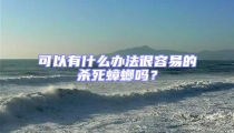 可以有什么辦法很容易的殺死蟑螂嗎?