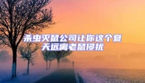 殺蟲滅鼠公司讓你這個(gè)夏天遠(yuǎn)離老鼠侵?jǐn)_