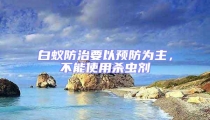 白蟻防治要以預防為主,不能使用殺蟲劑