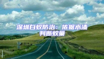深圳白蟻防治:依據(jù)水漬判斷蟻巢