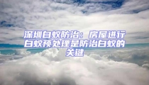 深圳白蟻防治:房屋進(jìn)行白蟻預(yù)處理是防治白蟻的關(guān)鍵